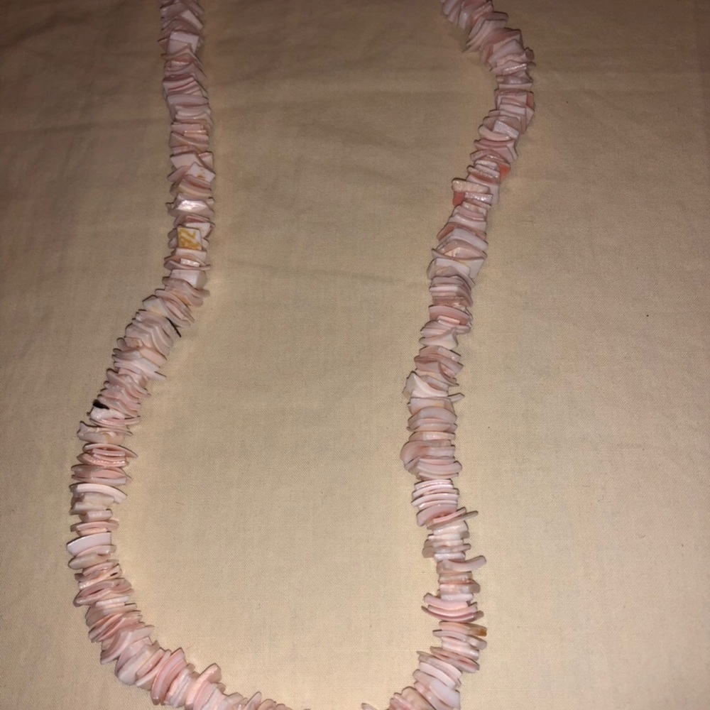 Pink puka chip shell necklace/choker